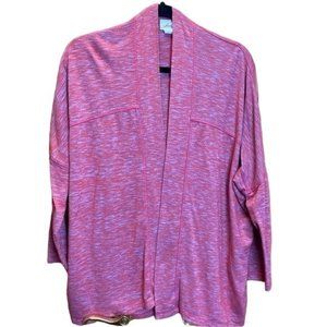 Levi’s Pink/Blue Space Dye Dolman Sleeve Open Front Cardigan Size Medium 2013